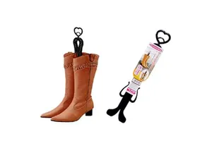 Black Long Boot Stand Convenient Shoe Boxes & Organisers