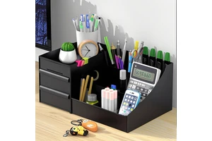 Plastic PP Rectangle Desktop Cosmetics Organizer Makeup Storage Box Drawer Dormitory Countertop Lipstick Box Waterproof Portable