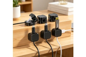 Adjustable Cord Keepers Wire Holder Keeper Organizer Management Plastic Magnetic Cable Clip Strong Adhesive Wire Holder for Desk