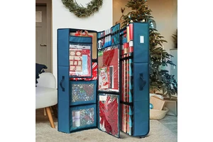 Large Capacity Multifunctional Christmas Storage Box Modern Fabric Design Glossy Finish Rectangular 35L Capacity Daily Storage