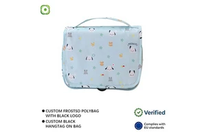 New Cute Lady Hanging Waterproof Polyester Zipper 20-35L Capacity Portable Cosmetic Bag Multi-Functional Travel Storage
