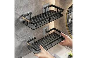 Chinese Manufacturer Hot-selling Wall-Mounted Bathroom Storage Rack Space-Saving Shower Shelves for Bathroom Accessories