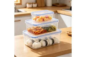 Transparent Airtight Stackable Modern Food Storage Box For Kitchen Pantry Organization