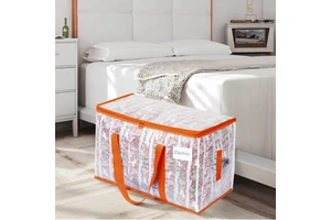 Wholesale Reusable Travel Large Capacity Clothes Storage Bag Foldable Heavy Duty Quilt Organizing Moving Bag for Zipper