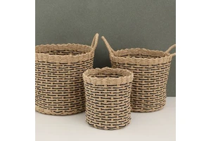 2026 Household Natural Environmentally Friendly Paper Rope Woven Storage Basket Can Be Used for Storing Dirty Clothes and Toys