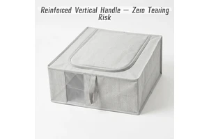 Under Bed Storage Containers with Integrated Support Boards Bug-Proof Mesh Window Heavy Duty Linen Fabric Storage Bags