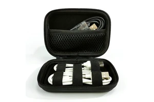 Custom Portable Storage Case Cable Organizer USB Data Cable Storage Box Tool Bag EVA Case Bag