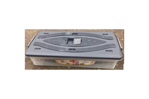 Under the Bed Storage Container with Wheels Plastic Material Rectangle Shape Rolling Design