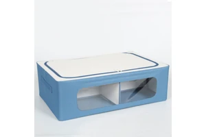 Hot Selling Underbed Storage Box Fabric Steel Frame Wheels Removable Storage Container Under Bed for Clothes Shoes Sheets Books