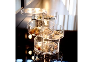 Factory Wholesale Portable Multicolor clear Fashion Big Capacity Plastic Cosmetic Organizer Storage Box