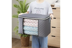 Custom Non Woven Quilt Storage Bag Breathable Healthy Storage Bags Clothes Blanket Storage Bag With Handle