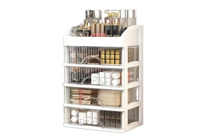 OWNSWING Makeup Storage Container Plastic Cosmetic With Drawer Acrylic Desktop Large Capacity