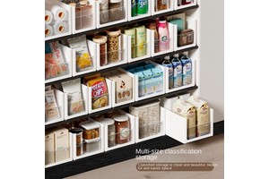 FG-2231 Item Right Angle Storage Box Cabinet Transparent Partition Kitchen Storage and Organization Thickened Drawer Storage Box