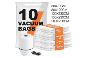Clothing Organizer Waterproof Vacuum Storage Bags with Space-Saving Design for Bedding & Bathroom Organizing (PA+PE Material)
