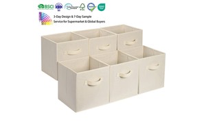 High Quality Foldable Non Woven Storage Cube Bin Home Decorative Storage Box For Home Organizer File Storage