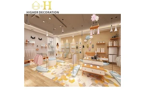Boutiques Baby Shop Design Custom Durable Kid Clothing Store Furniture Baby Clothing Store Shelves for Children's Clothing Store