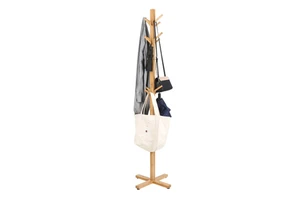 Custom Freestanding Bamboo Coat Rack with 12 Hooks for Storage Organizer