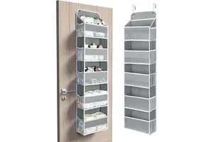 Over-the-Door Organizer, Hanging Storage Bag with Multiple Pockets, Premium Non-Woven No Tools for Bedroom Bathroom