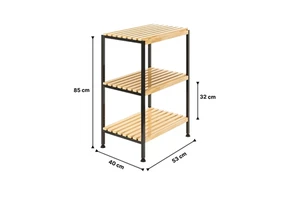 Handmade Cabinet Organizer Kitchen Storage Shelf Wood Freestanding Organizer 3 Compartment Furniture Rack