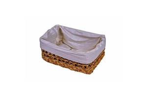 Eco Friendly Handmade water hyacinth rattan bin seagrass woven storage basket with handle made in Bangladesh