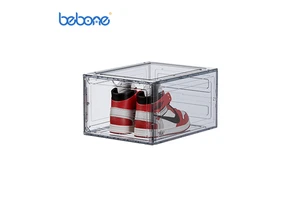 Foldable Stackable PP+PET Modern Single Shoe Box Storage Containers Detachable Feature Waterproof 10kg 37x27x19cm Customized