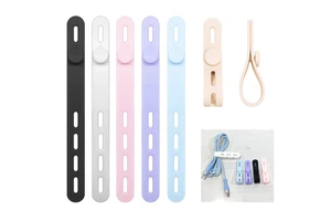 Home Portable Color Silicone Cable Tie with Adjustable Reusable Storage for Data Cables and Fastening Ropes/Wires