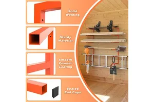 Indoor Garage Carbon Steel Wall Storage Rack-Easy Installation Modern Simplicity Design