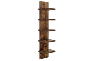 Modern 5-story Wooden Wall-mounted Storage Display Kitchen Bookshelf Rack