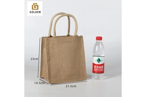 Golden China Manufacturer's Eco-Friendly Linen Travel Jute Pouch Bag Trending Leopard Pattern Cosmetic Bag With Logo
