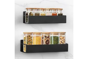 Carbon Steel Waterproof Four-Tier Wall-Mounted Storage Rack for Kitchen Hotel Restaurant Home and Other Use