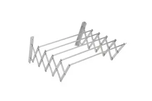 Aluminum Alloy Extensible Wall Hanging Drying Rack Clothes Folding Towel Clothes Drying Rack Metal Hanger Storage Organization