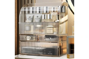 Modern Acrylic Transparent Cosmetics Storage Box Advanced Skin Care Desktop Storage Rack Household Supplies