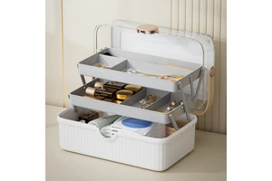 Sesame Modern Design Luxurious Desktop Makeup Organizer Storage Box Acrylic Cosmetic Storage Box