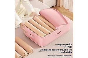Large Capacity Travel Jacket Compression Storage Bag Dustproof Moisture-Proof Quilt Clothing Moving Fabric PVC Single Folding
