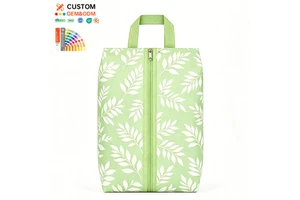 Custom Eco-Friendly Lightweight Polyester Water Resistant Golf Shoe Bag Travel Sports Shoes Bag With Logo