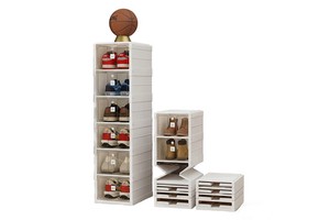 Free Installation Transparent Shoebox New Design Foldable Shoe Cabinet Office Organizer Plastic Storage Box Injection Technics