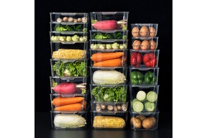 Wholesale Transparent Kitchen Storage Container Acrylic Refrigerator Storage Box Fridge Organizer