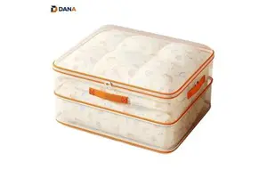 Dana Transparent PVC Portable Storage Bag Compression Design Water Resistant Eco-Friendly Reusable for Clothing Organization