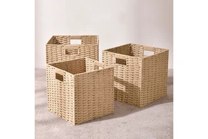 Environmentally Friendly Woven Baskets Storage Baskets Box Toy Organizers For Children Household Bins