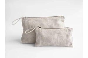 Solid-color Storage Minimalist Fabric Zipper Bag with Multiple Color Options for Makeup Bag