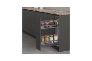 TKK Modern Kitchen Cabinet Accessory Soft Closing Two-Layer Pull Storage Wire Basket Drawer Organizers for Seasoning Baskets