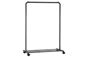 Manufacturers Clothes Coat Rack With Wheels Clothing Rack for Hanging Clothes With Storage Shelf Floor Standing