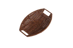 FUSEN Custom-made Hand-woven Handmade Hanging Eco-Friendly PP Plastic Multifunction Polygon Shape Fruit Storage Baskets Handle