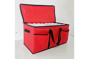 Holiday Storage Box Christmas Decoration Holiday-themed Cases Organizer Fabric Christmas Storage Bin Folding Hardshell
