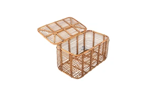 Wicker Rattan Baskets Rattan Baskets Eco Material Weave Round Storage Baskets for Wholesales Price