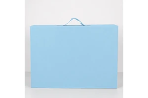 Foldable Magnetic Gift Box With Handle Custom Logo Flat Pack Cardboard Packaging For Clothes Shoes Garment Retail Present Box