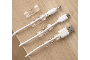 Self Stick Wire Organizer Line Cable Buckle Clips Clamp Table Wall Fixer Fastener Holder on Data Telephone Line Winder