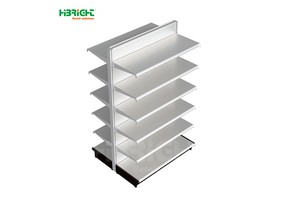 Highbright Heavy Duty Modular Metal Grid Shelves Storage Double-Sided Freestanding Display Racks 5-Shelf Epoxy Powder Coated for