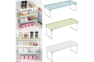 Kitchen Organizer Storage Shelf Rack Space Saving Wardrobe Decorative Shelves Cabinet Holders
