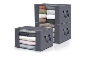 Custom Size and Package 35L Clothes Organizer Storage Bag Wardrobe Organizing Container for Clothing Quilts Blankets
